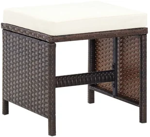 vidaXL 5 częściowy zestaw mebli ogrodowych z poduszkami rattan PE brązowy 42525 42525 - Meble ogrodowe - miniaturka - grafika 12