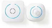 Czujniki ruchu i zmierzchu - NEDIS Nedis ALRMMW20WT sygnał akustyczny do czujnika ruchu Home Security | 8 dzwonków | sygnały z światłem i dźwiękiem - miniaturka - grafika 1