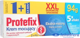 QUEISSER PHARMA GMBH & CO. Protefix Ekstra mocny XXL krem mocujący do protez zębowych 2x 47 g 9080515 - Wybielanie zębów - miniaturka - grafika 3