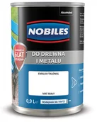 Farby do metalu - Akzo Nobel Farba do metalu i drewna Ftalonal biały mat 0,9L NOBILES AADPXN - miniaturka - grafika 1