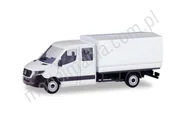 Samochody i pojazdy dla dzieci - Herpa Minikit: MB Sprinterpodwójna kabina z plandeką 013499 - miniaturka - grafika 1