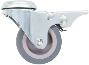 VidaXL Kółka skrętne z otworem i podwójnym hamulcem, 4 szt., 50 mm 143423         VidaXL - Kółka i bloczki - miniaturka - grafika 4