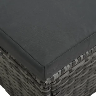 Szary, 3-cz. zestaw rattanowy do ogrodu G8-E80 - Meble ogrodowe - miniaturka - grafika 6