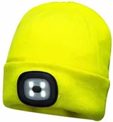 Odzież robocza - Ciepła Czapka z Latarką Led 150 lumenów Usb żółta - miniaturka - grafika 1