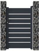 Bramy garażowe - VidaXL Vente-Unique rozwierna PRIMO, ażurowa, z aluminium w kolorze antracytowym 100 × 158 cm (szer. × wys.) - miniaturka - grafika 1