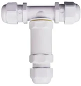 Kostki, złączki, wtyczki - Geberit v-tac Mufa Hermetyczna Biała Trójnik 0.5-4mm2 Średnica kabla 8-12mm IP68 V-TAC VT-869 - miniaturka - grafika 1