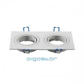 Oprawy, klosze i abażury - Aigostar OPRAWA SUFITOWA M1030S-02 BIAŁA KWADRATOWA PODWÓJNA 004513 - miniaturka - grafika 1