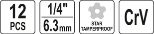 Yato ZESTAW NASADEK I BITÓW DO KLIMATYZACJI 12 SZT 1/4" - Narzędzia warsztatowe - miniaturka - grafika 5