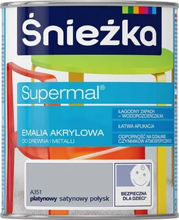 ŚNIEŻKA ŚNIEŻKA SUPERMAL EMALIA AKRYLOWA A351 PLATYNOWY SATYNOWY POŁYSK 0,8L - Emalie ŚNIEŻKA ŚNIEŻKA SUPERMAL EMALIA AKRYLOWA A351 PLATYNOWY SATYNOWY POŁYSK 0,8L - Emalie - miniaturka - grafika 1