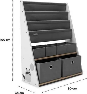 Kinderkraft Kinderkraft Regał dziecięcy Raccoon KKHRACOREG0000 - Wyposażenie pokoiku dziecięcego - miniaturka - grafika 2