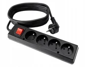 Listwy zasilające - Listwa zasilająca poczwórna z wyłącznikiem 10m - miniaturka - grafika 1