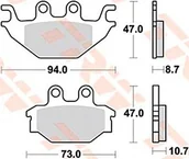 Hamulce rowerowe - TRW Automotive Aftermarket mcb760 okładzina hamulcowa do motocykli MCB760 - miniaturka - grafika 1