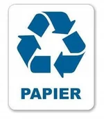 Kosze na śmieci - Naklejka Papier na Śmietnik kosz do Segregacji bio - miniaturka - grafika 1