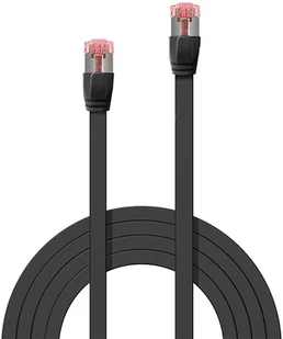 Lindy 47570 Kabel sieciowy skrętka) RJ45 Cat.6 U/FTP płaski Czarny 0,3m LY-47570 - Kable miedziane - miniaturka - grafika 2