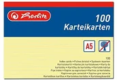 Zakładki indeksujące - Herlitz fiszek DIN A5, żółty A5 1150515 - miniaturka - grafika 1