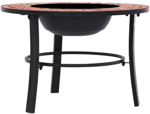vidaXL Palenisko ogrodowe z mozaiką 68 cm terakota 46719 - Paleniska ogrodowe - miniaturka - grafika 5