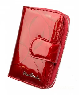 Pierre Cardin Portfel Damski Skóra Naturalna Z Suwakiem Piórnik 13 cm Lakierowany - Portfele - miniaturka - grafika 11