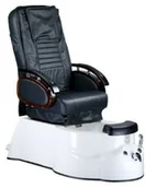 Fotele kosmetyczne - Bs fotel do pedicure z masażem br-3820d czarny - miniaturka - grafika 1