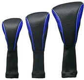 Golf - Longridge Unisex Pro nakrycie głowy - 3 szt. długie nakrycie głowy, niebieskie, jeden rozmiar WC3LPN - miniaturka - grafika 1
