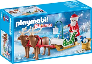 Playmobil Sanie Świetego Mikołaja z reniferami 9496 9496 - Klocki - miniaturka - grafika 2