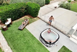 115 Taron Basen ogrodowy Jacuzzi 6 osób OZONOWANIE pojemność 930 L wymiary 185x185x68 cm) 11576347 76347-uniw - Ozonatory powietrza - miniaturka - grafika 2