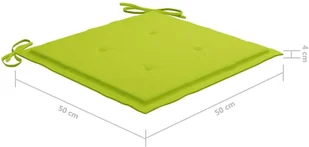 vidaXL Krzesła ogrodowe z poduszkami, 6 szt., lite drewno akacjowe! 3078358 - Fotele i krzesła ogrodowe - miniaturka - grafika 7