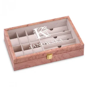 Murrano Drewniana szkatułka na zegarki i okulary z grawerem SZKT-RD-OK-020 - Pudełka i szkatułki - miniaturka - grafika 10