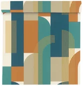 Tapety - Rasch Tapeta 480016 beżowo-niebieska winylowa na flizelinie - miniaturka - grafika 1