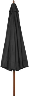 vidaXL Parasol ogrodowy na drewnianym słupku, 350 cm, antracytowy vidaXL - Parasole ogrodowe - miniaturka - grafika 4