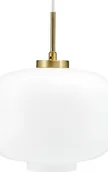 Lampy sufitowe - NoName Lampa sufitowa lampa wisząca Arp 25 x 32 cm E27 opal 25W biały/złoty twm_1001008 - miniaturka - grafika 1