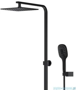 Omnires Sacramento zestaw prysznicowy natynkowy czarny mat SC2344BL | - Zestawy prysznicowe - miniaturka - grafika 3