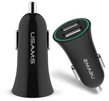 Usams Car Charger 2x USB 2.1A Trumpet czarny (21CHGC01) - Ładowarki samochodowe - miniaturka - grafika 3