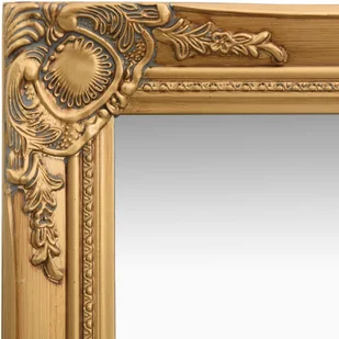 vidaXL Lustro ścienne w stylu barokowym, 40x40 cm, złote - Lustra - miniaturka - grafika 3