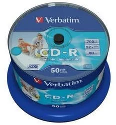 Verbatim CD-R 52x 700MB (cake 50) WIDE PRINTABLE NON-ID 43438 - Nośniki danych - miniaturka - grafika 4
