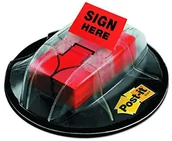 Notesy i bloczki - Post-it Post-It Index 680-shvr200 dozownik na stół z paskiem klejącym przewagę nad z nadrukiem "Sign Here" firmy, 25 X 43,2 MM, opakowanie z 200 W konkurencyjnej paski 680-HVSHR - miniaturka - grafika 1