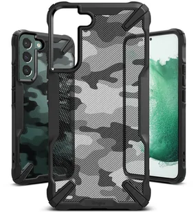 RINGKE Fusion X etui pancerny pokrowiec z ramką Samsung Galaxy S22+ (S22 Plus) czarny Camo Black - Etui i futerały do telefonów - miniaturka - grafika 2