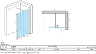 Atrium Riva 120x200 NWP120 WMM-XX-888 - Kabiny prysznicowe - miniaturka - grafika 5