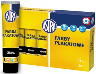 Astra Farby plakatowe w tubie ASTRA 30ml - czarna FA86AST - Farby i media malarskie - miniaturka - grafika 3