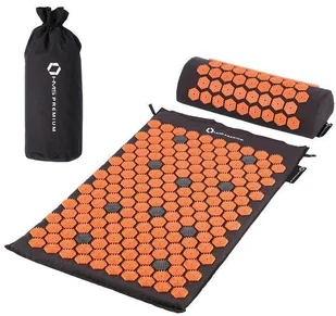 HMS Mata do akupresury + poduszka AKM01 64x42 cm HMS czarna 17-44-300 - Akcesoria do masażu - miniaturka - grafika 2