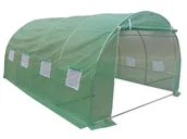 Szklarnie ogrodowe - Vente-Unique Tunel foliowy z konstrukcją stalową IPOMEA o pow. 12 m - szer. 400 × szer. 300 × wys. 200 cm - miniaturka - grafika 1