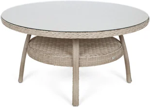 HOME &amp; GARDEN HOME & GARDEN Meble ogrodowe technorattanowe Bristol Round Elegant 150 cm Beige / Beige Melange 6+1 945513 - Meble ogrodowe - miniaturka - grafika 3