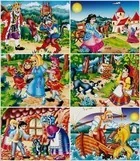 Klocki - Adamigo Klocki 12 elementowe bajki różowe - miniaturka - grafika 1