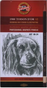 Koh-i-noor Ołówki grafitowe 8B-2H Toison DOr 1900 12 sztuk - Ołówki - miniaturka - grafika 3