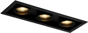 Oprawy, klosze i abażury - QAZQA Nowoczesna oprawa do wbudowania czarna regulowana 3-źródła światła - Roof - miniaturka - grafika 1
