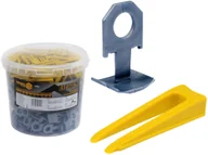 Narzędzia glazurnicze - Vorel toya do poziomowania płytek - zestaw 100szt klinów i 300szt klipsów 04692 - miniaturka - grafika 1