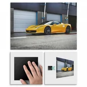 Plakaty - Pix4home Plakat metalowy żółte Ferrari L POS-L-01640 - miniaturka - grafika 1
