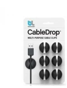 BlueLounge CableDrop uchwyty na kabel 6 szt. czarne (CD-BL-EU) - Maskownice do kabli - miniaturka - grafika 4
