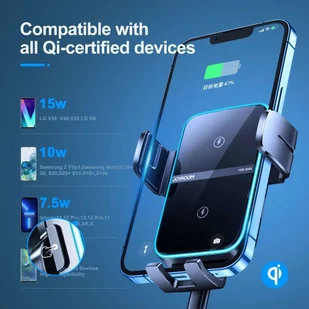 Joyroom Uchwyt samochodowy Joyroom JR-ZS246 na kokpit z ładowarką Wireless 15W Black 13809 - Uchwyty samochodowe do telefonów - miniaturka - grafika 8