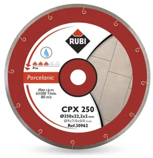 Rubi RUBI Tarcza diamentowa z NACIĘCIEM SPIRALNYM do gresu porcelanowego CPX PRO 200x25,4x7x1,6mm 30964 30964 - Materiały ścierne - miniaturka - grafika 4