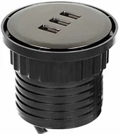 Huby USB - Orno ORNO OR-GM-9013/B koncentrator USB z 3 portami USB do przewodowego ładowania Kolor: czarny OR-GM-9013/B - miniaturka - grafika 1